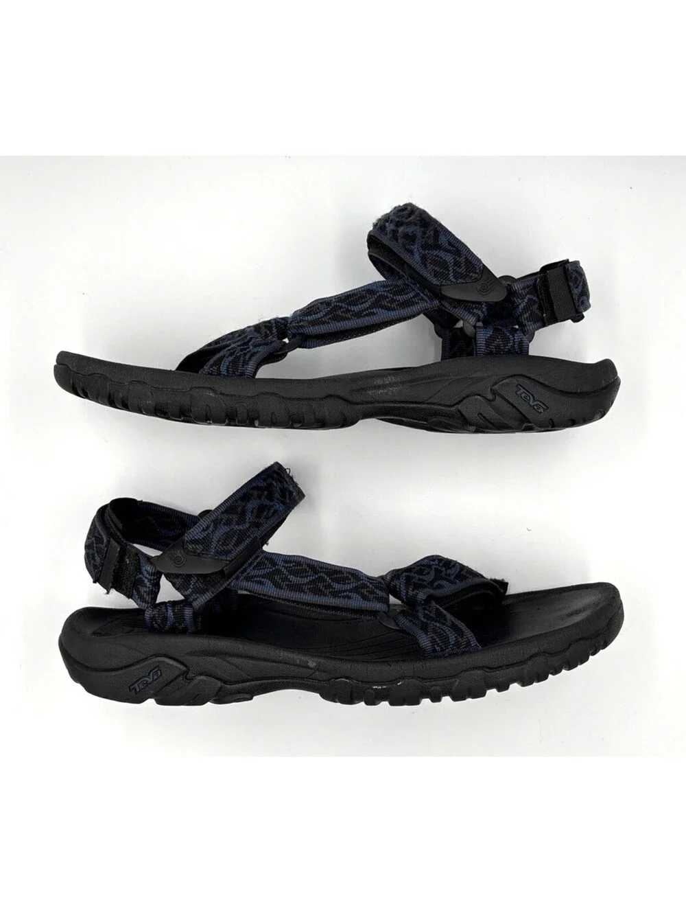 Teva Hurricane 4 Men's 10 Wavy Trail Navy Black Outdoor Hiking Sandals